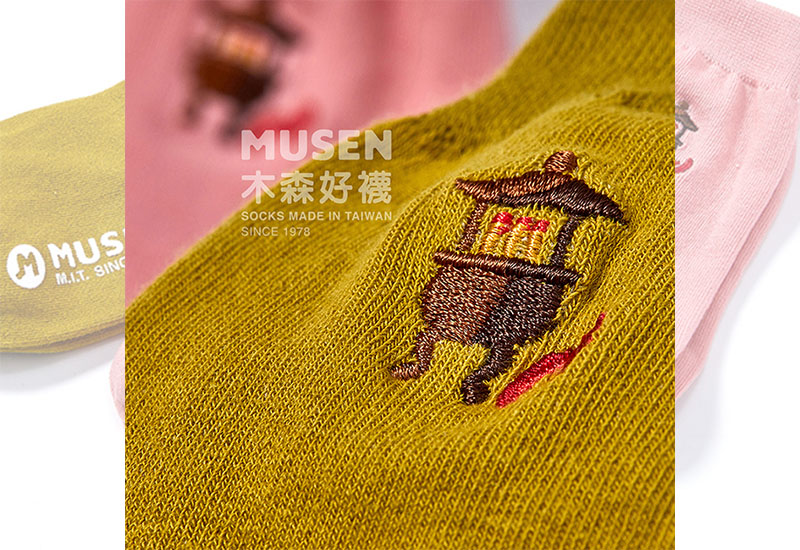 台灣印象刺繡襪-香爐(多色)